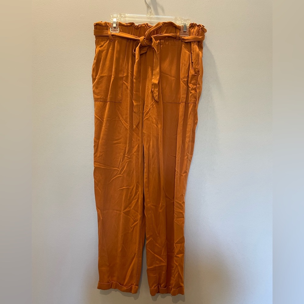 Orange light weight pants size medium